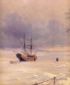 Bosphore gelé sous la neige 1874 Romantique Ivan Aivazovsky russe